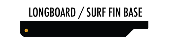 Darstellung der SURF Longboard Fin Base für Infinity, SIC, Naish und NSP SUPs.