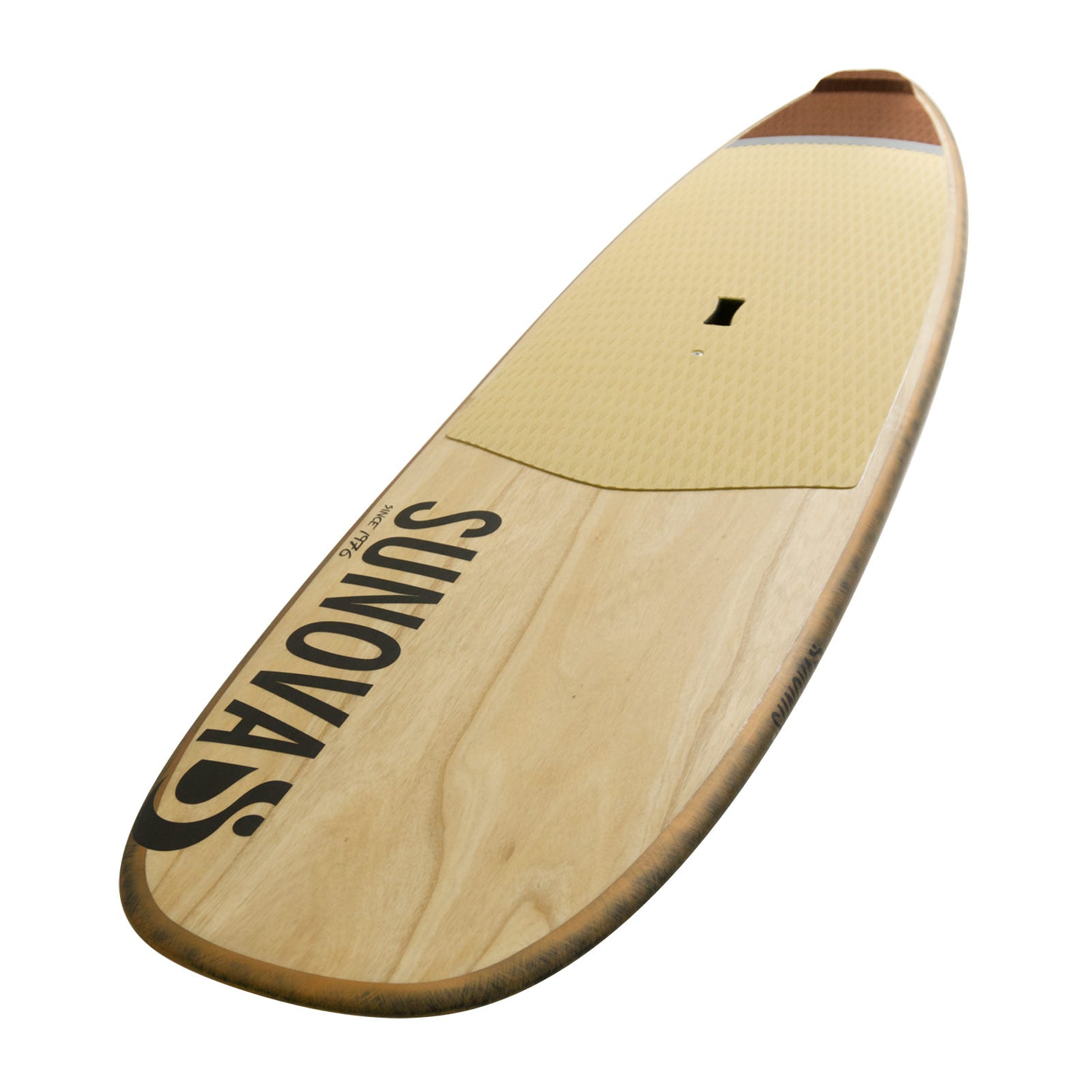 Perspektivische Ansicht des Sunova Style Wave SUP Board in der TR3 Bauweise.