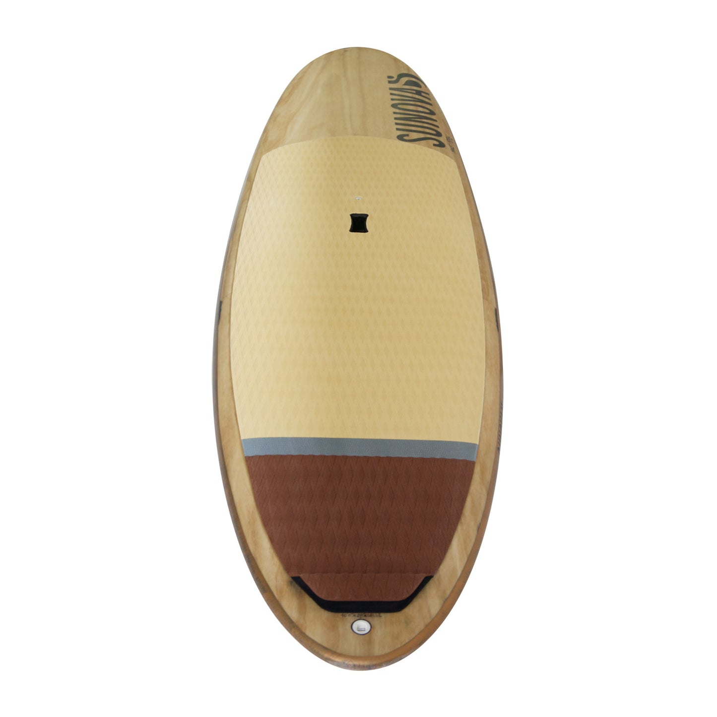 Heck Ansicht des Sunova Surf Wave SUP Board in der TR3 Bauweise.